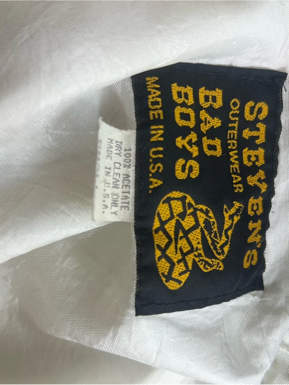 Opryland/Nashville Network Blue and Ivory Satin Racing Jacket 1980
